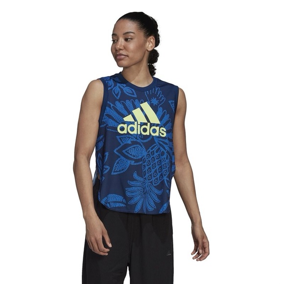 Adidas x FARM Rio Core Linear Form Training Tank Top - Size Large - Picture 2 of 7